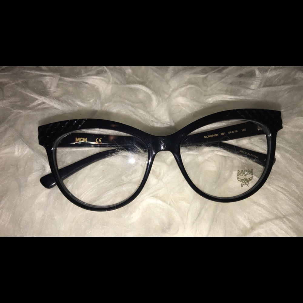 MCM black frame glasses